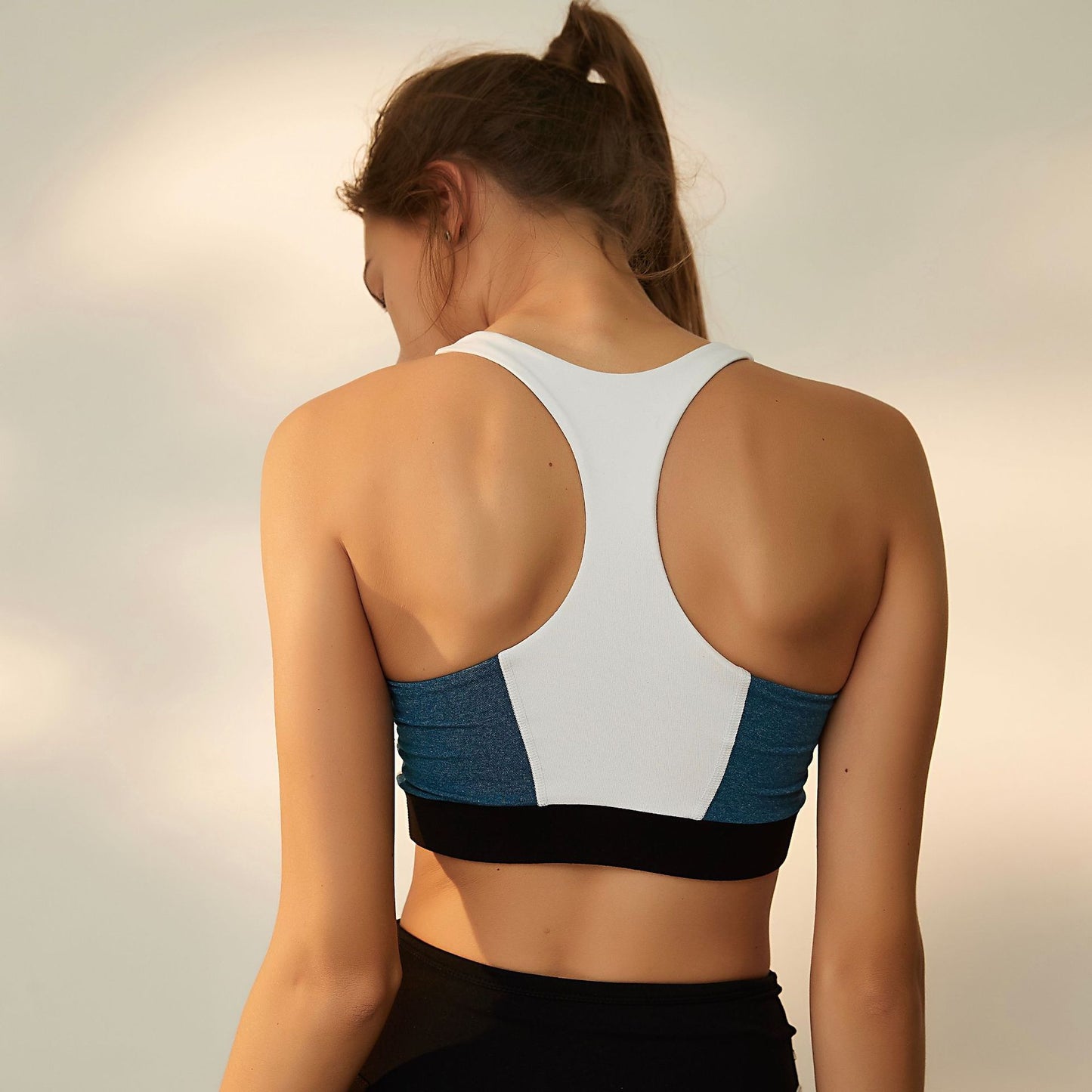 Spring New Fashion Yoga Sports Vest Set Traceless Bra Sports Bra