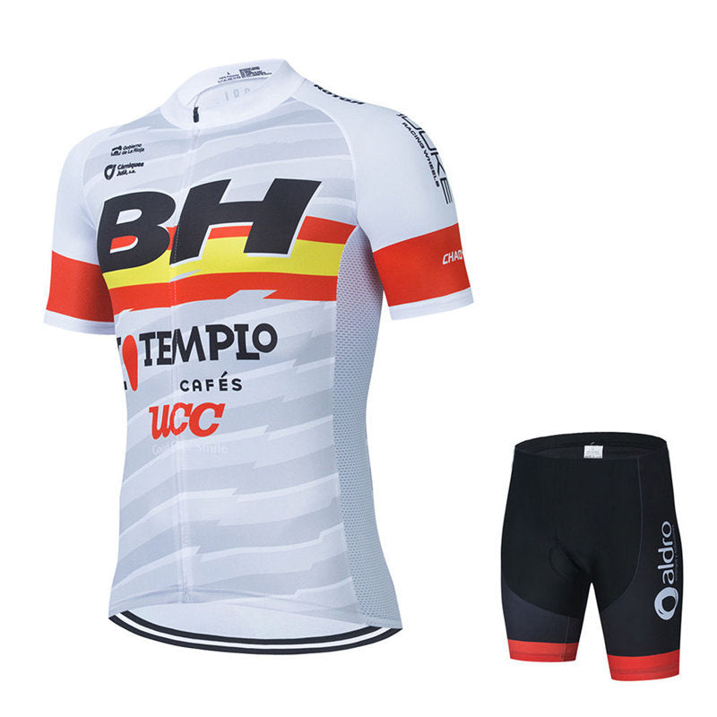 Men's Short Sleeve Cycling Jersey Bicycle Set 19D Pad