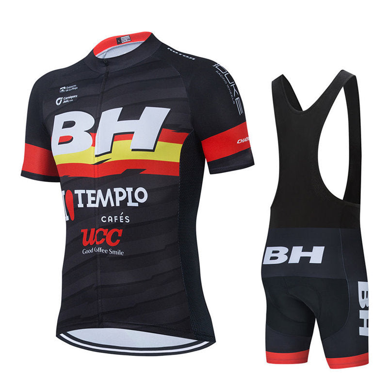 Men's Short Sleeve Cycling Jersey Bicycle Set 19D Pad