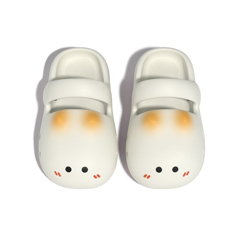 Cartoon Cat Hole Shoes Closed-toe Slippers Outdoor Beach Sandals