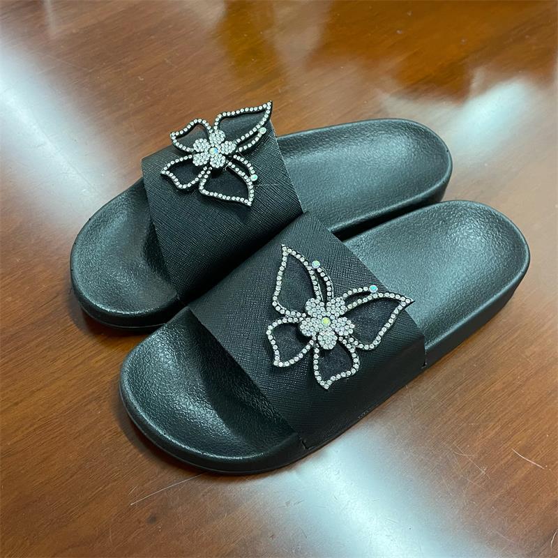 Women's Fashion Casual Light Diamond With Bowknot Slippers